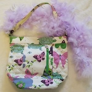 Vera Bradley Butterfly Garden Print Purse Bag RARE